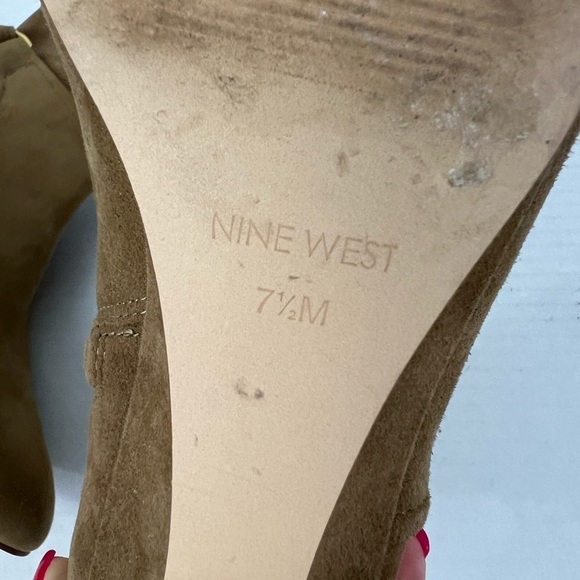 Nine West Jabali Brown Ankle Booties - Size 7.5 - Picture 10 of 10